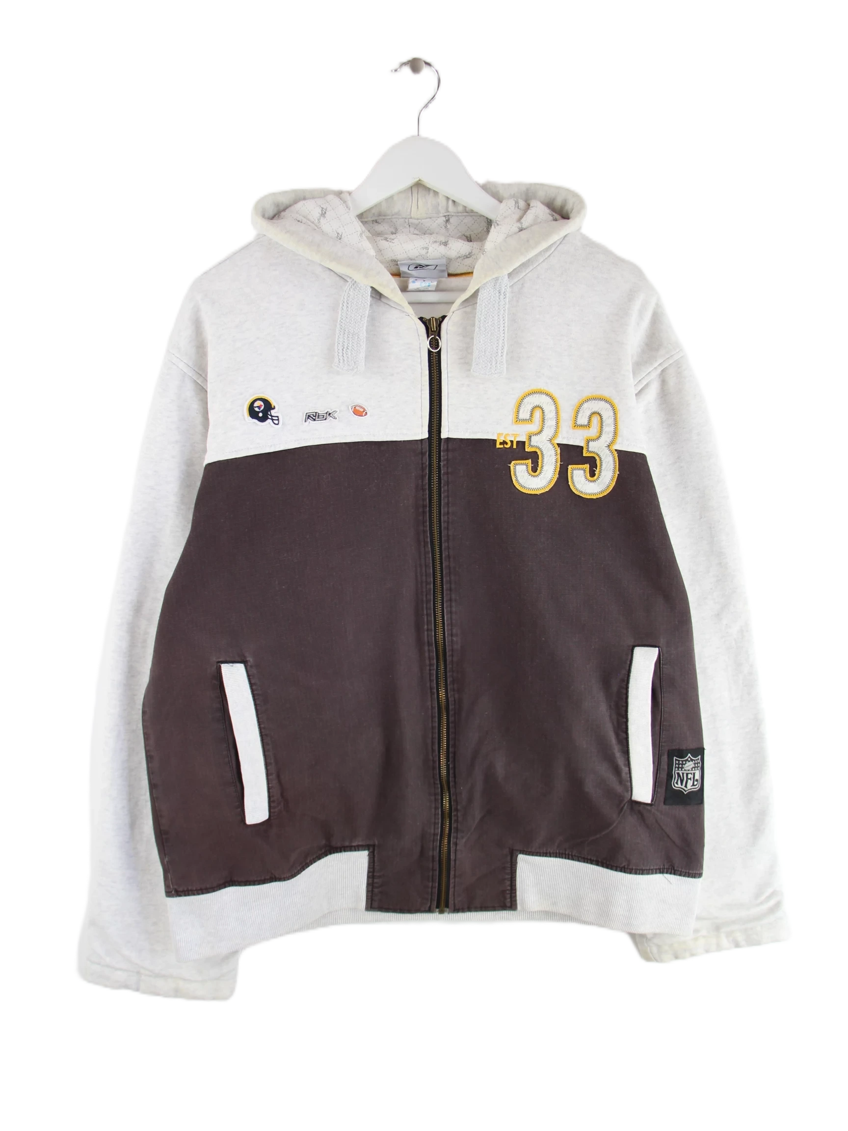 Reebok Hoodie Grau L – Vorderseite