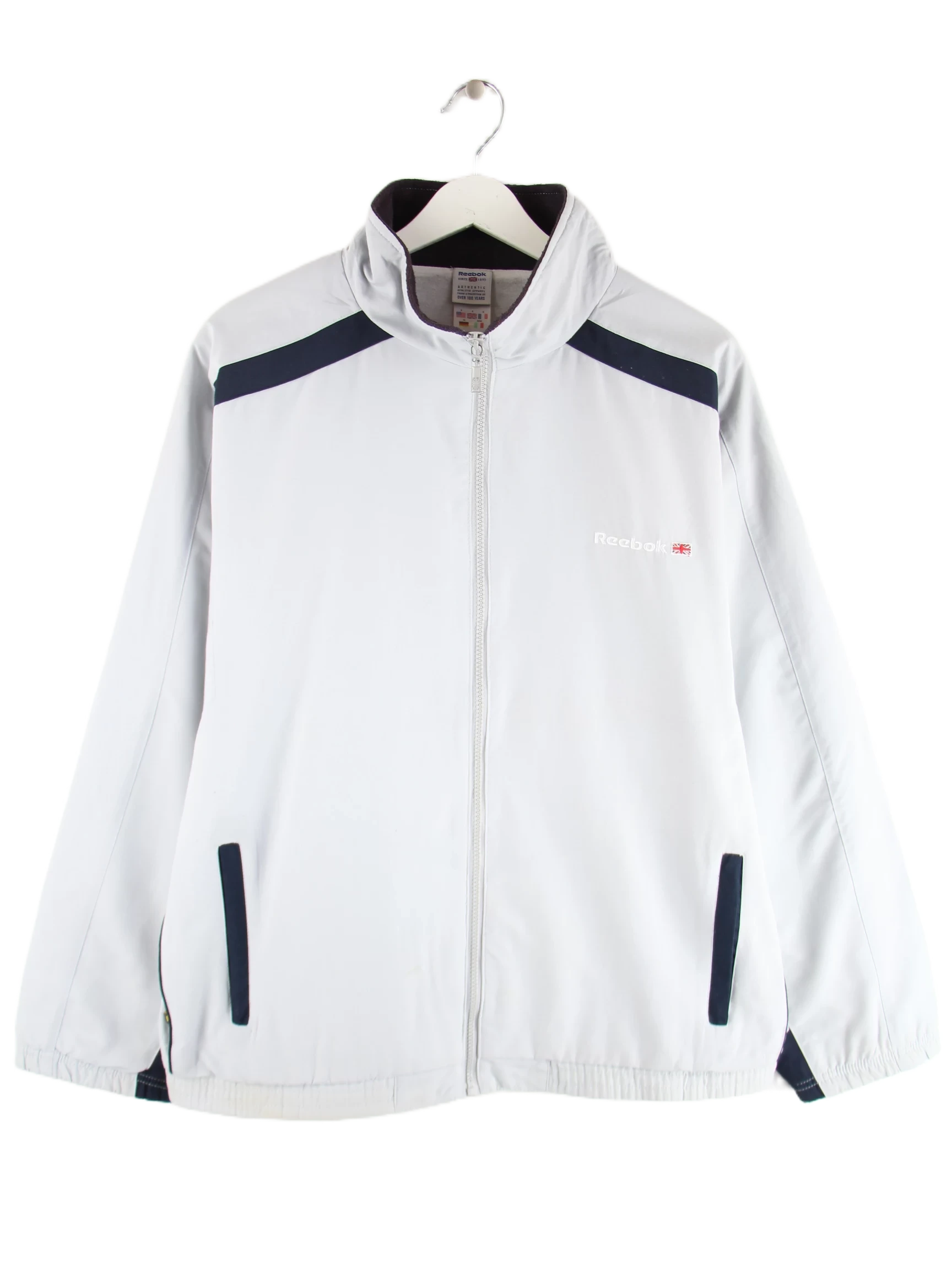 Reebok Trainingsjacke Grau M – Vorderseite