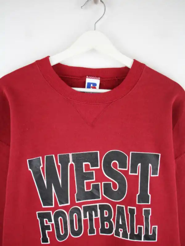 Russell Athletic Sweater Rot L – Detailansicht Vorderseite