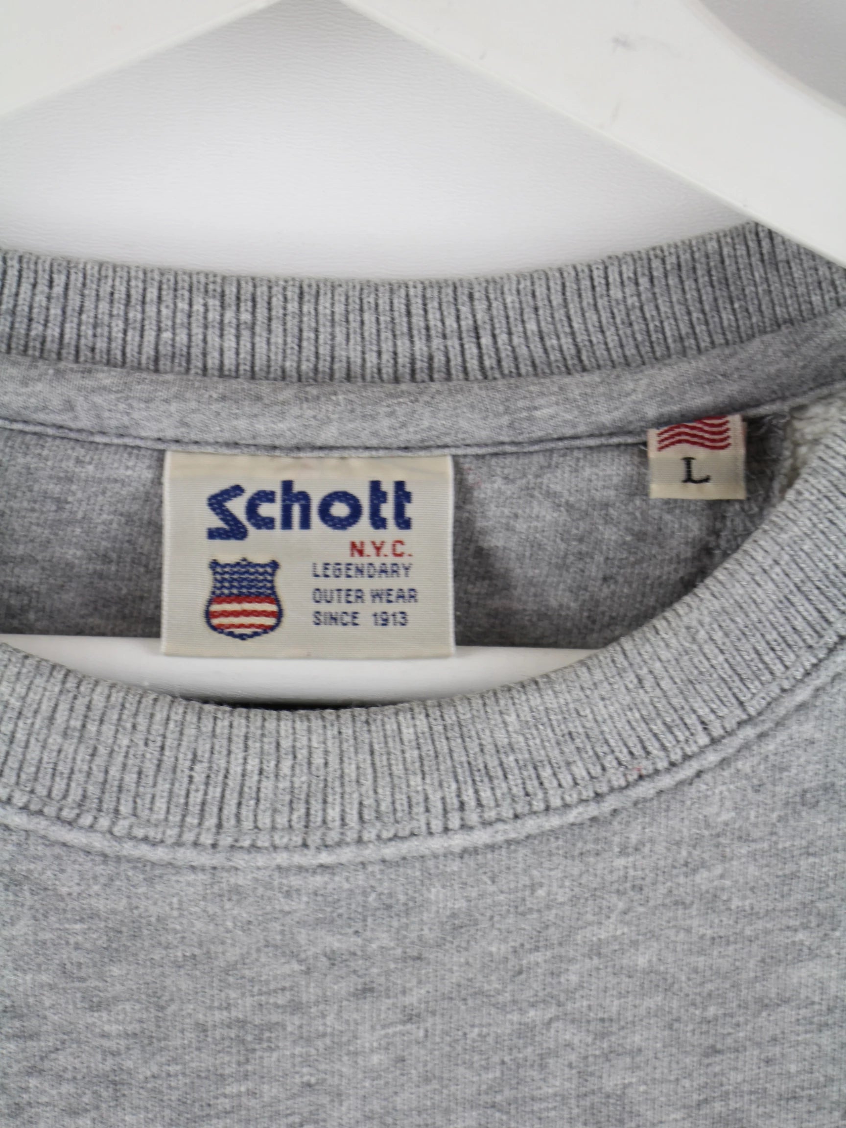 Schott Sweater Grau L – Detailbild 1