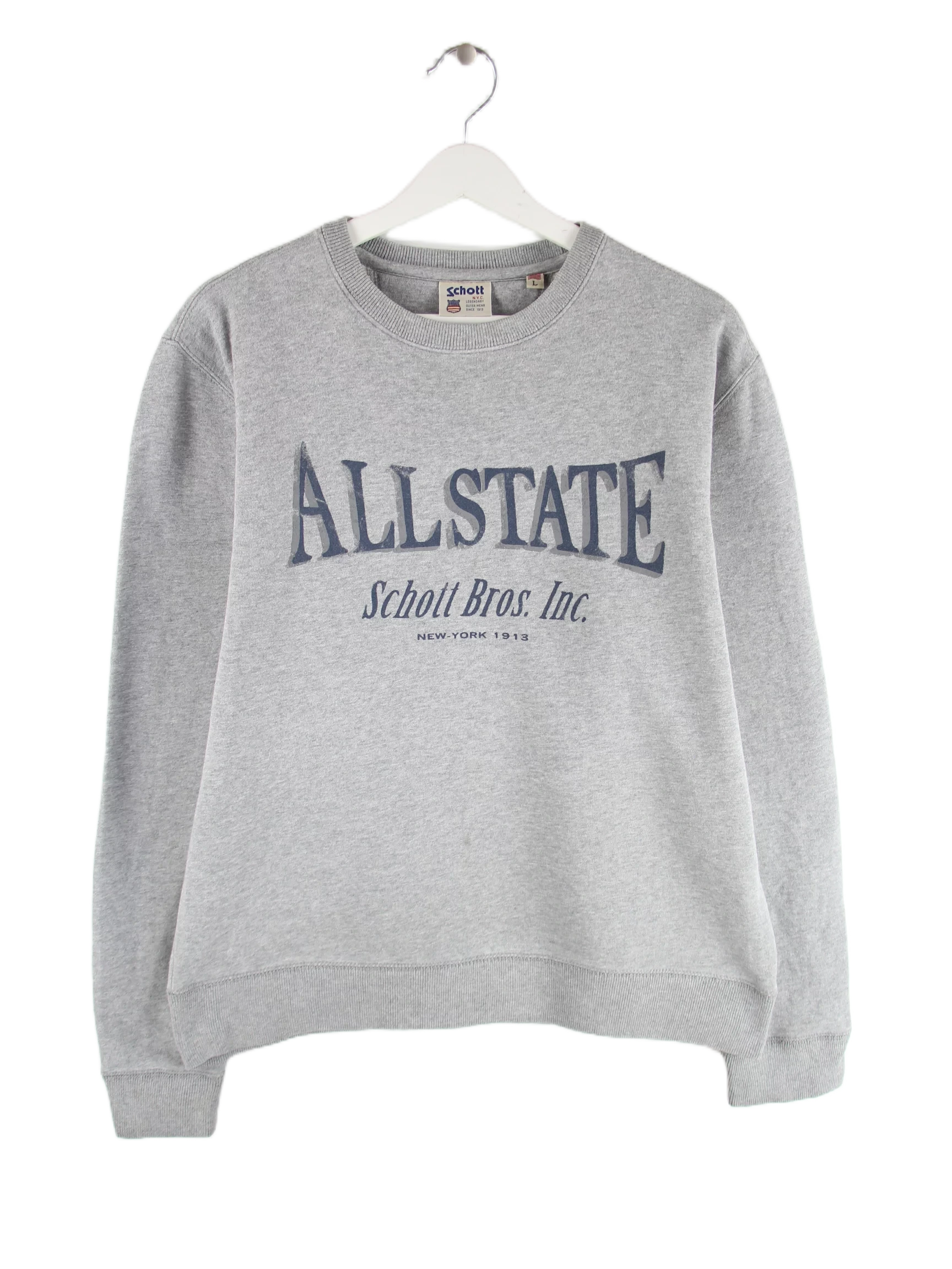 Schott Sweater Grau L – Vorderseite