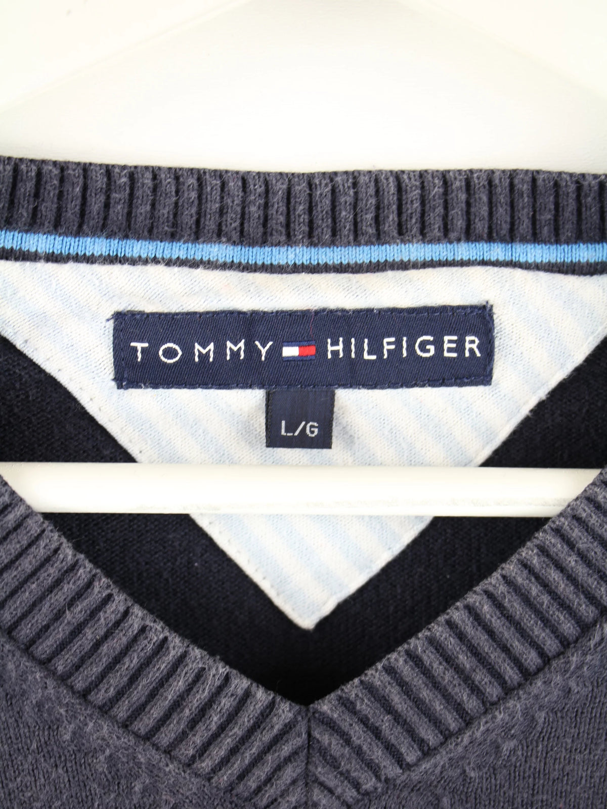 Tommy Hilfiger Pullover Blau L – Etikett