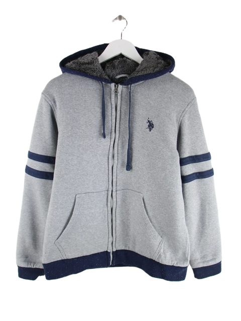 U.S. Polo ASSN. Hoodie Grau L – Vorderseite