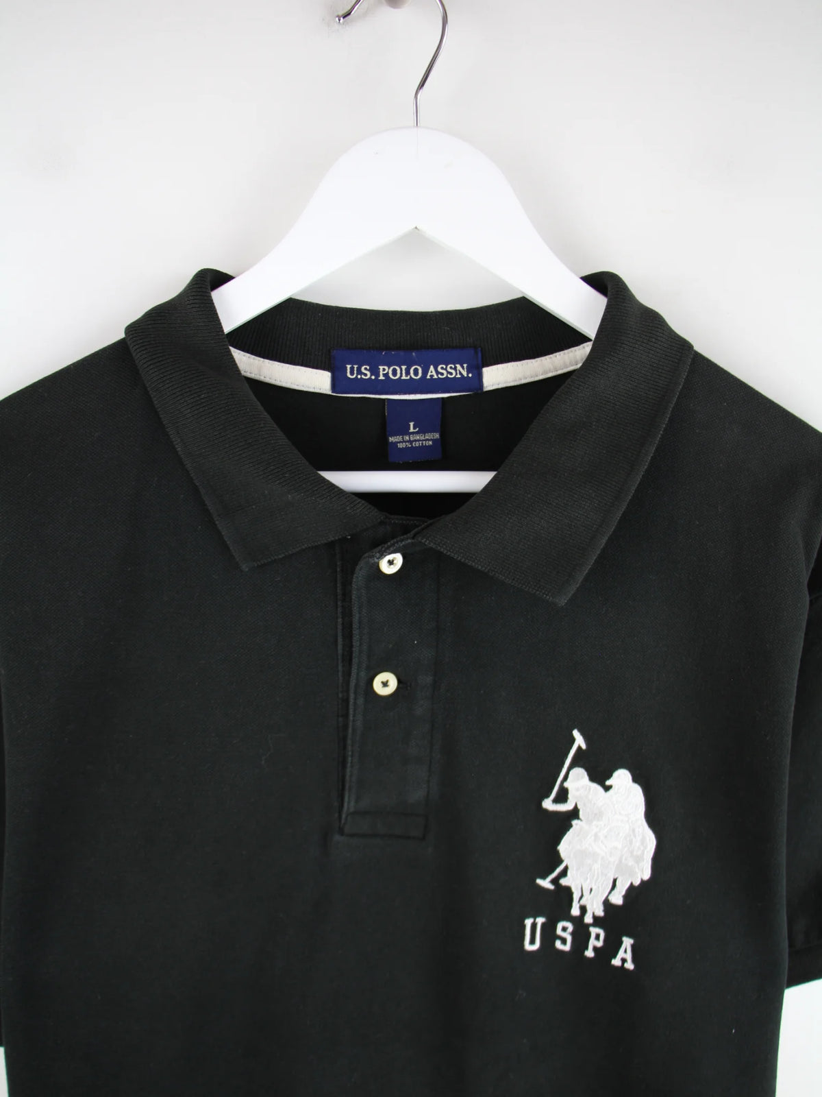 U.S. Polo ASSN. Polo Schwarz L – Detailansicht Vorderseite