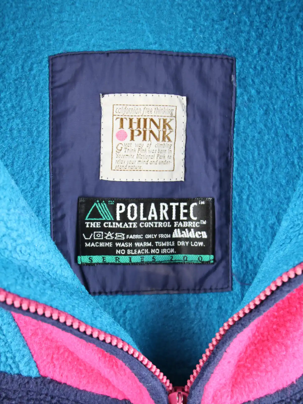 Vintage Fleece Blau XXL – Etikett