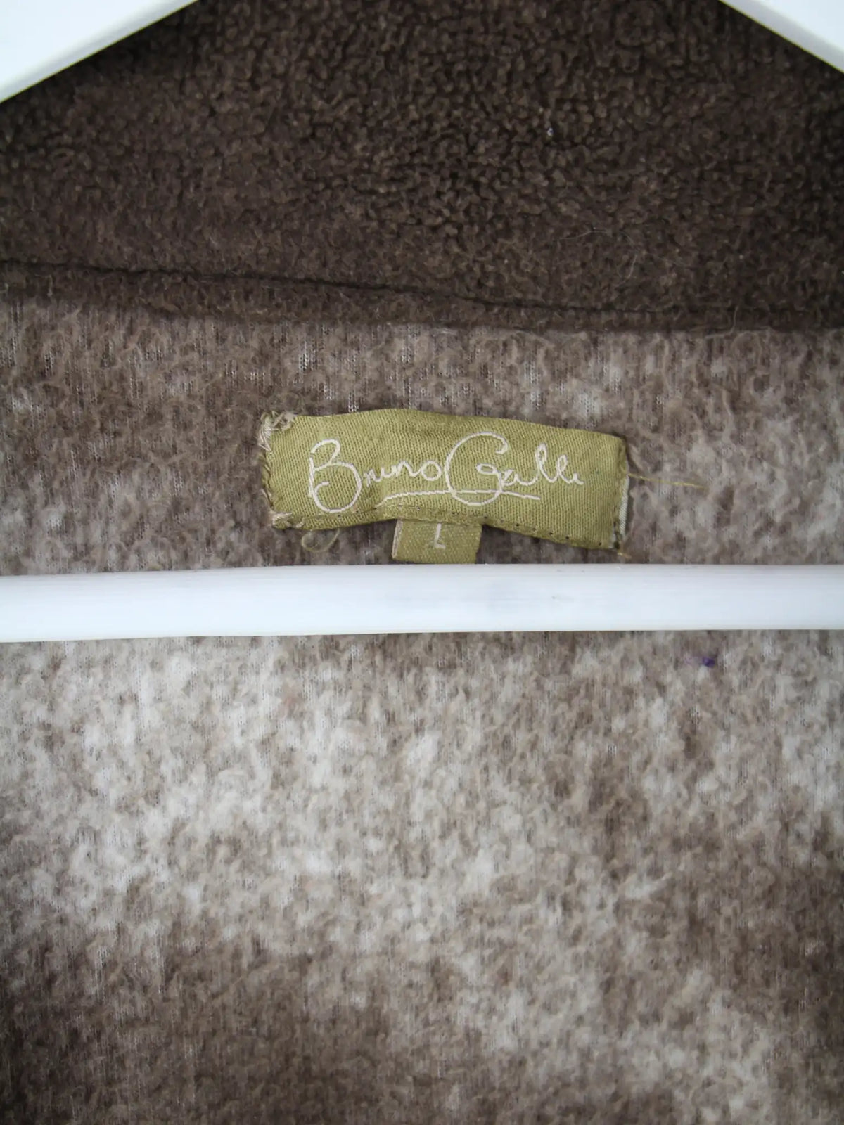 Vintage Fleece Braun L – Etikett