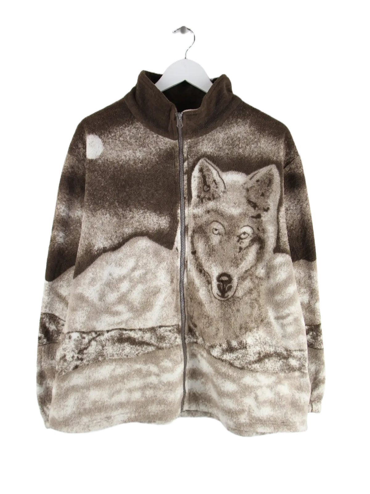 Vintage Fleece Braun L – Vorderseite