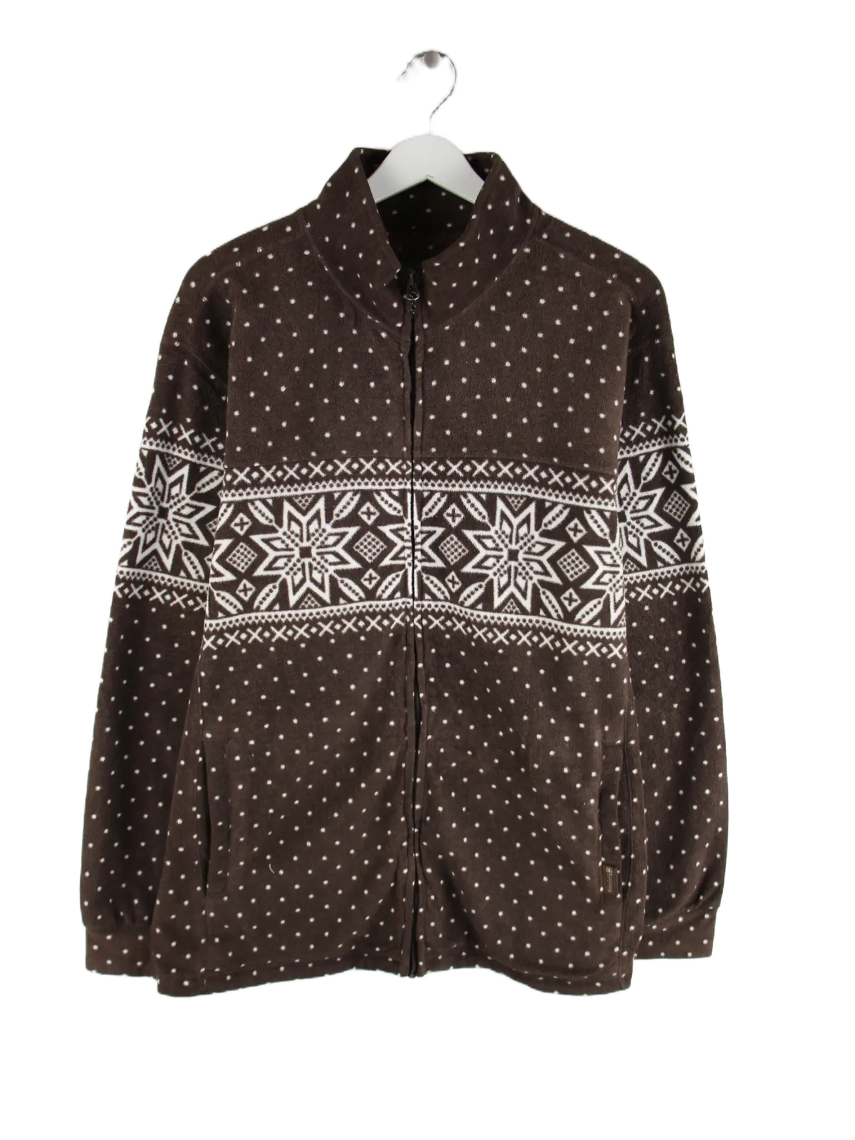 Vintage Fleece Braun L – Vorderseite