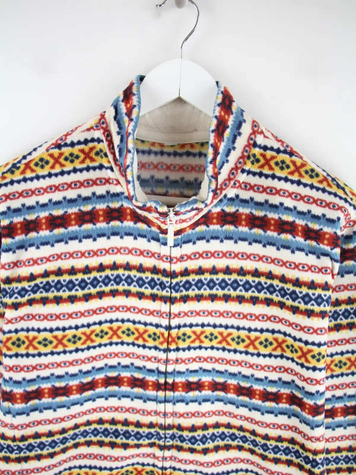 Vintage Fleece Mehrfarbig L – Detailansicht Vorderseite