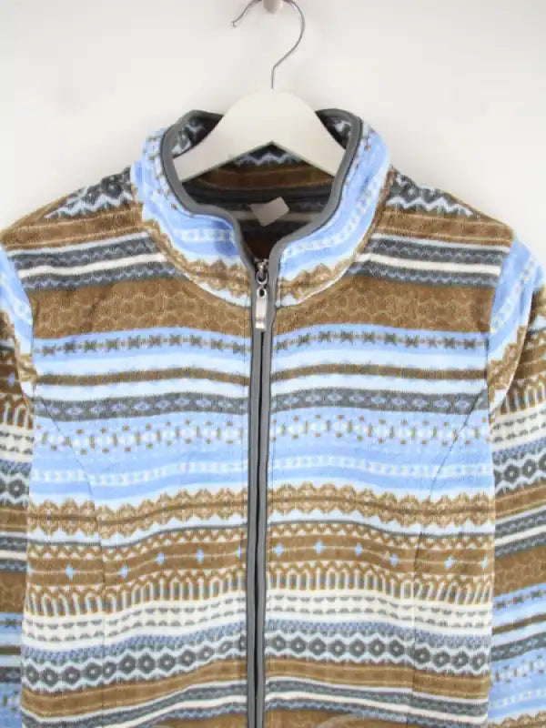 Vintage Fleece Mehrfarbig M – Detailansicht Vorderseite