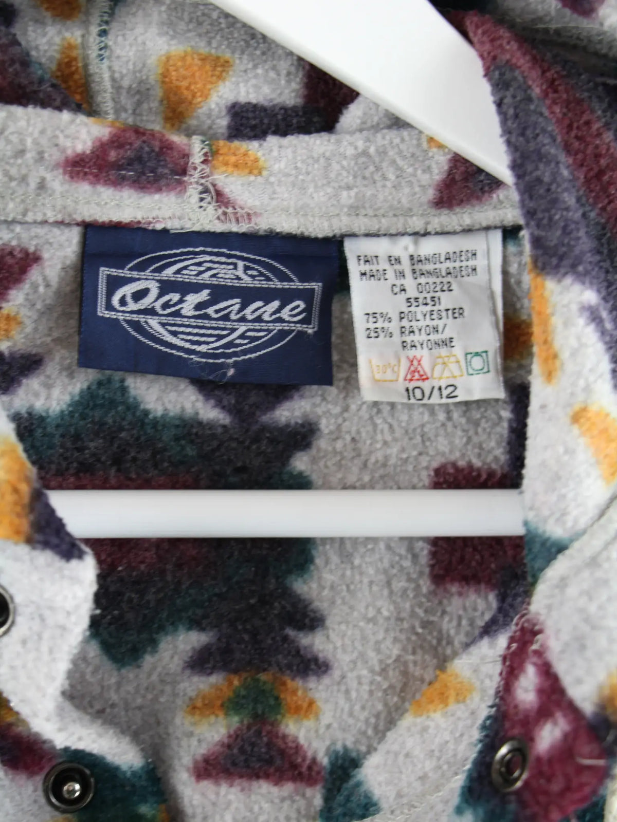 Vintage Fleece Mehrfarbig S – Etikett