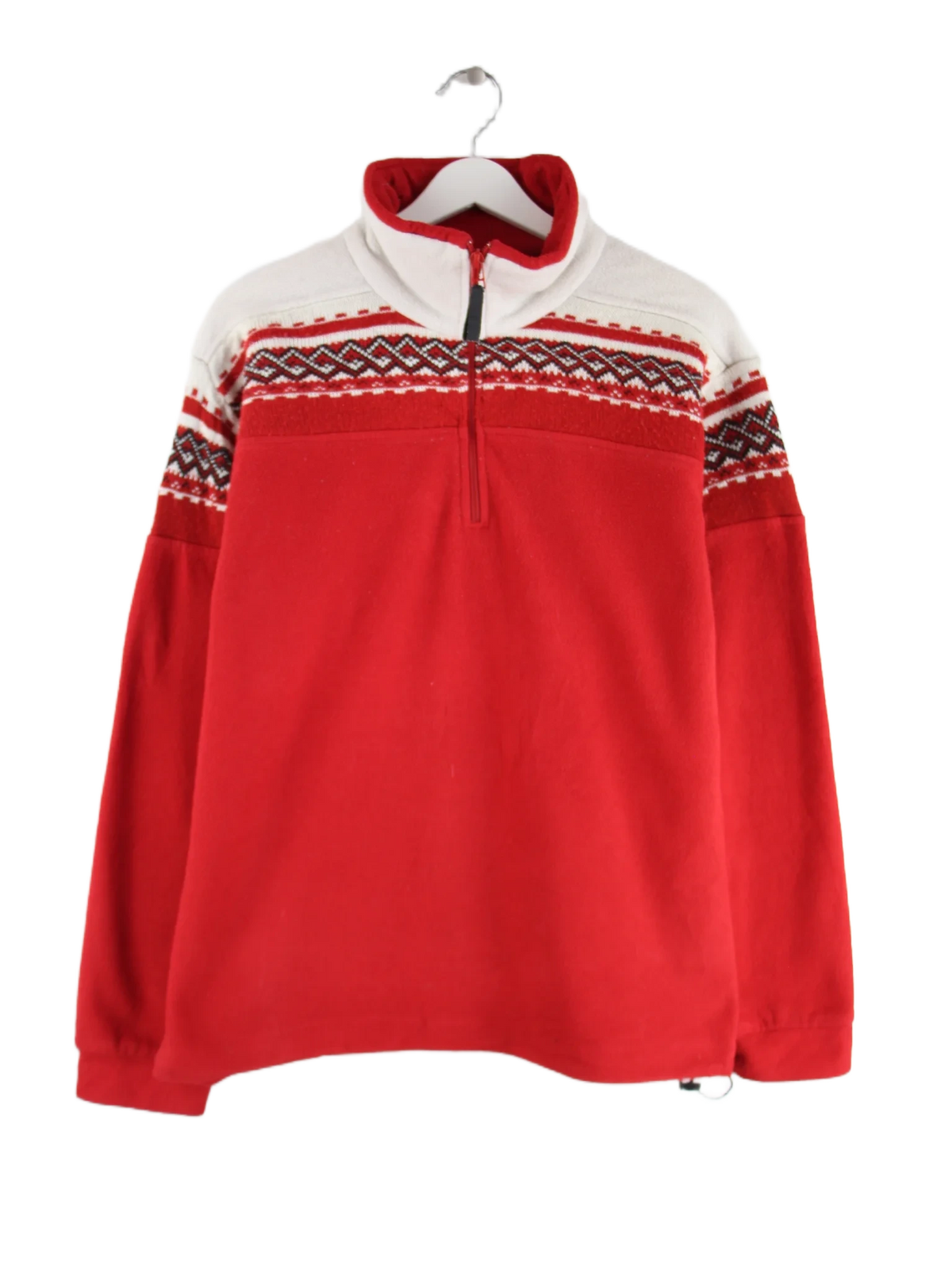 Vintage Fleece Rot L – Vorderseite