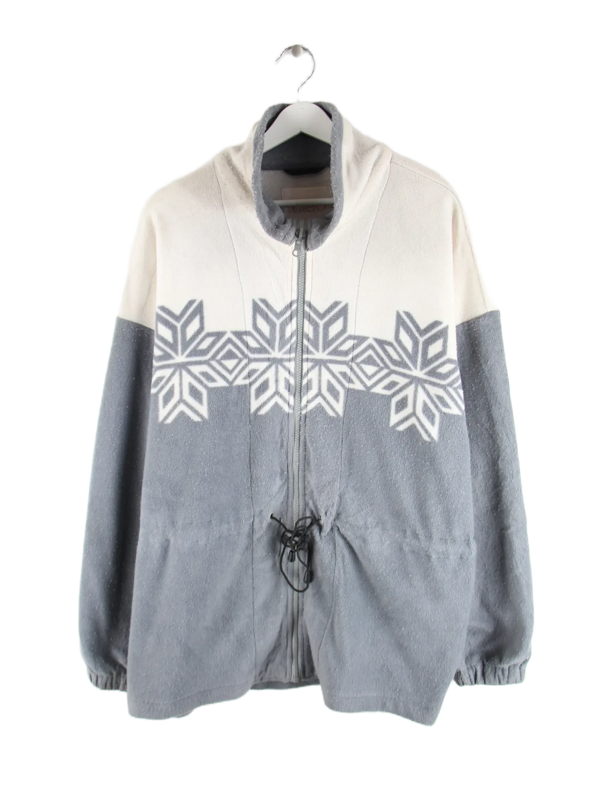 Vintage Fleece Weiß L – Vorderseite