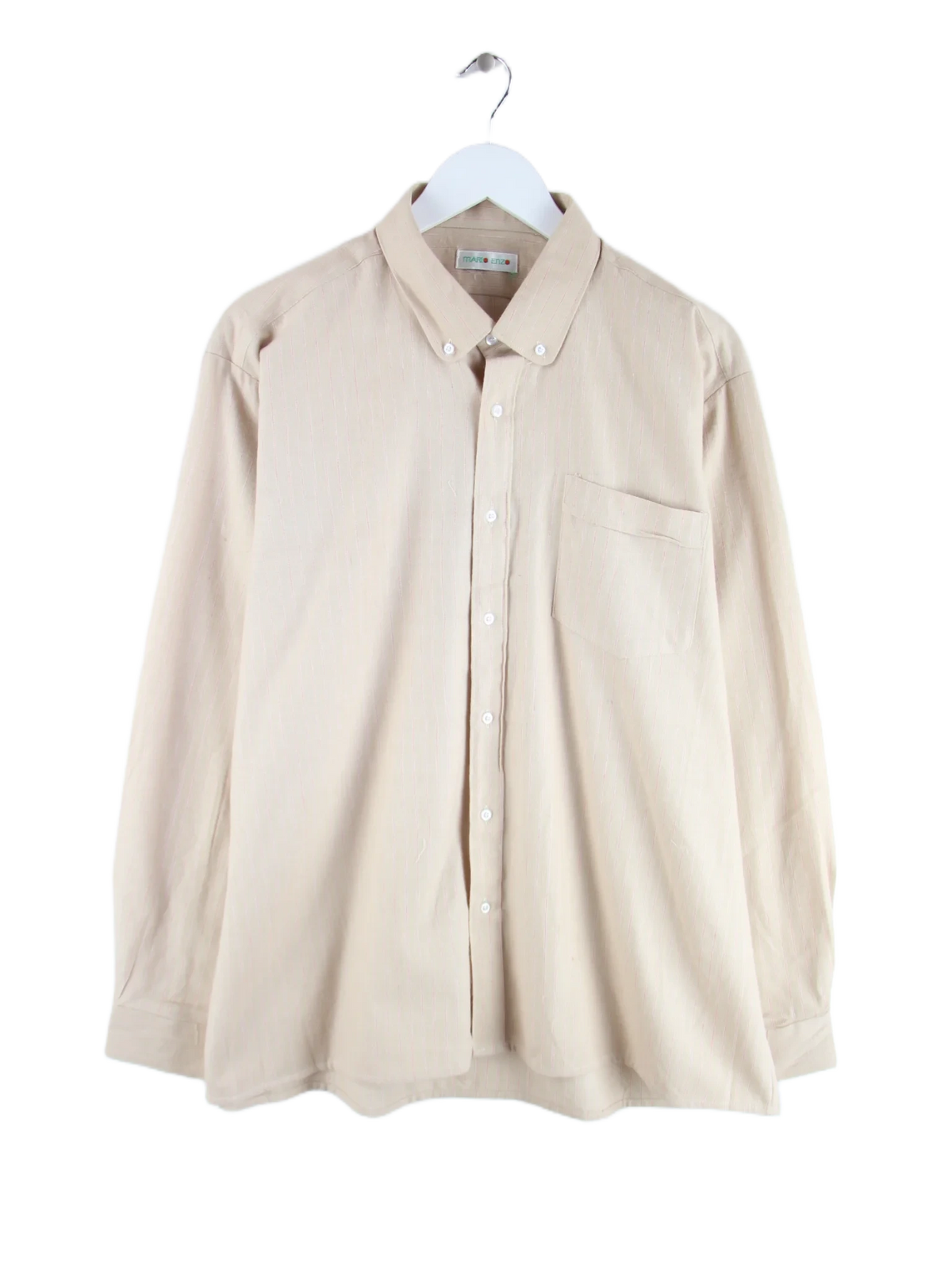 Vintage Freizeit Hemd Beige XL – Vorderseite