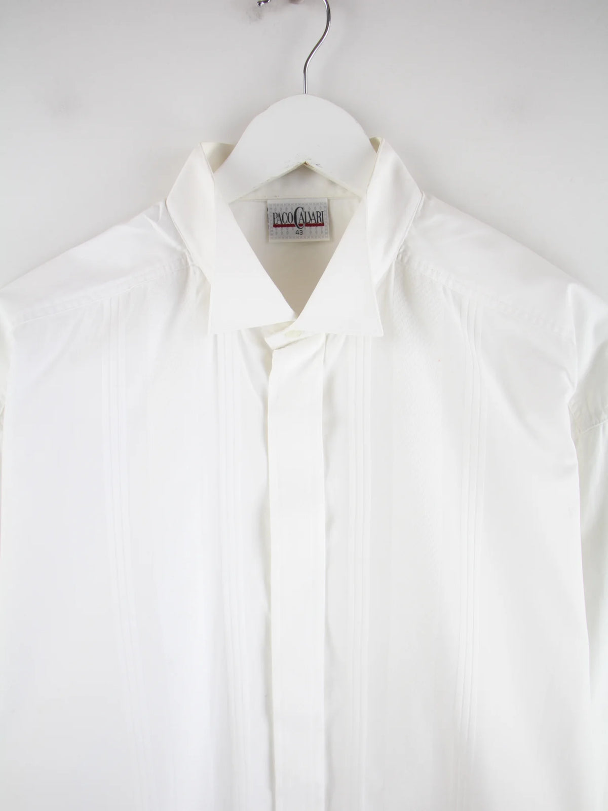 Vintage Freizeit Hemd Weiß XL – Detailansicht Vorderseite