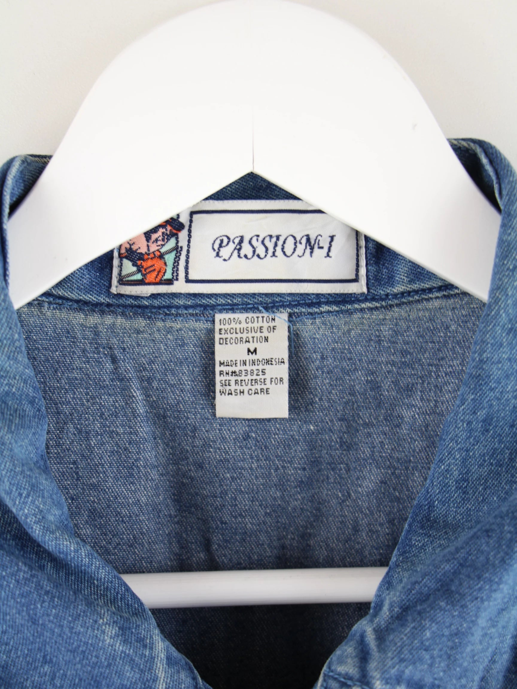 Vintage Jacke Blau L – Etikett