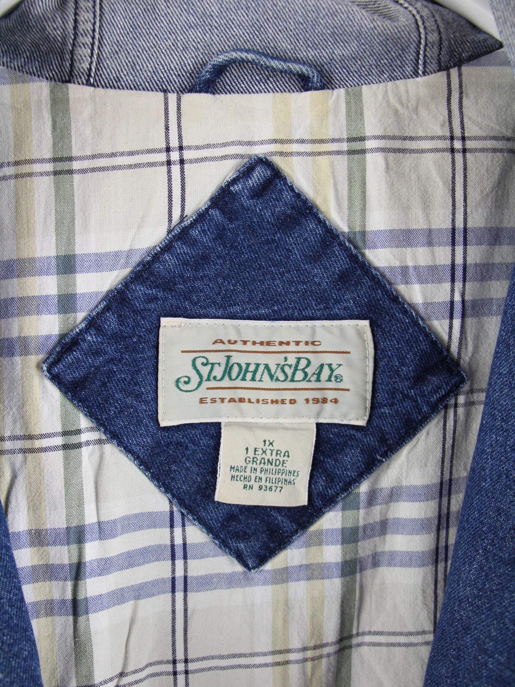 Vintage Jacke Blau L – Etikett