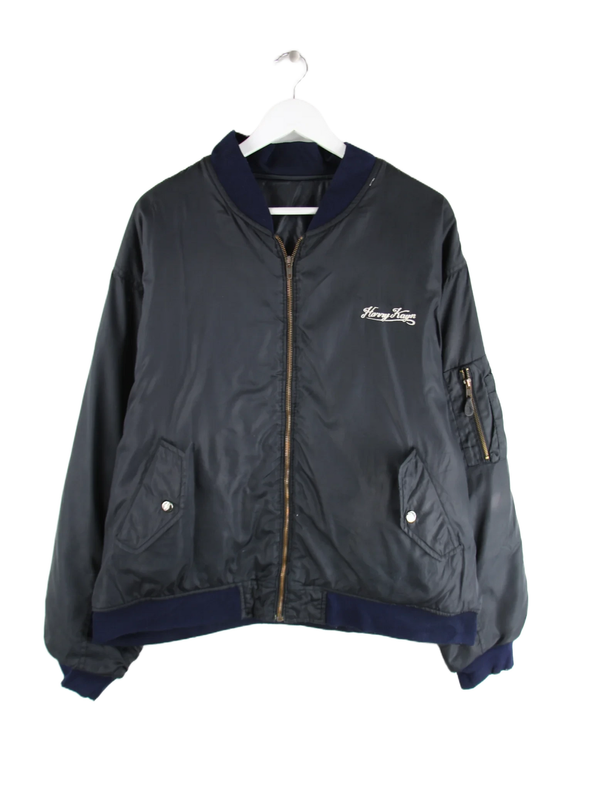 Vintage Jacke Schwarz XXL – Vorderseite
