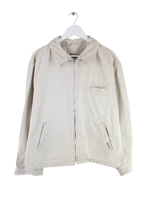 Vintage Jeansjacke Beige L – Vorderseite