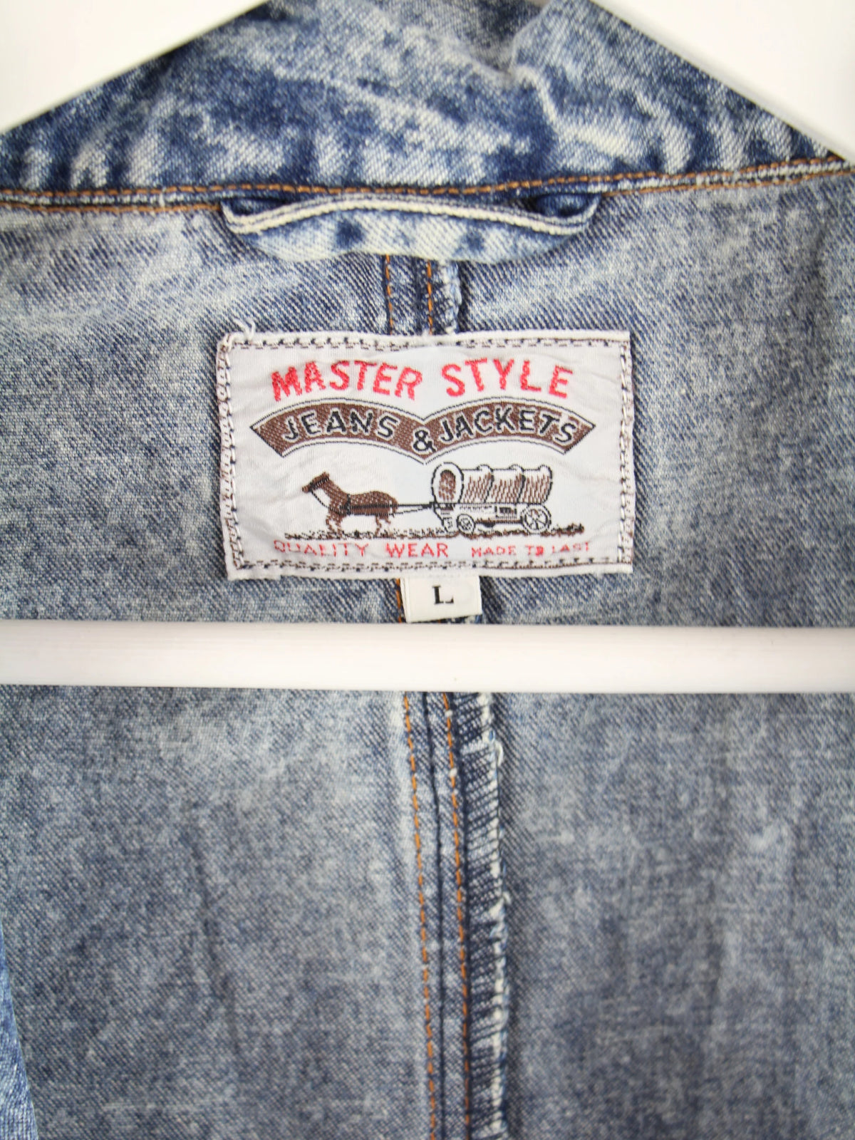 Vintage Jeansjacke Blau L – Etikett
