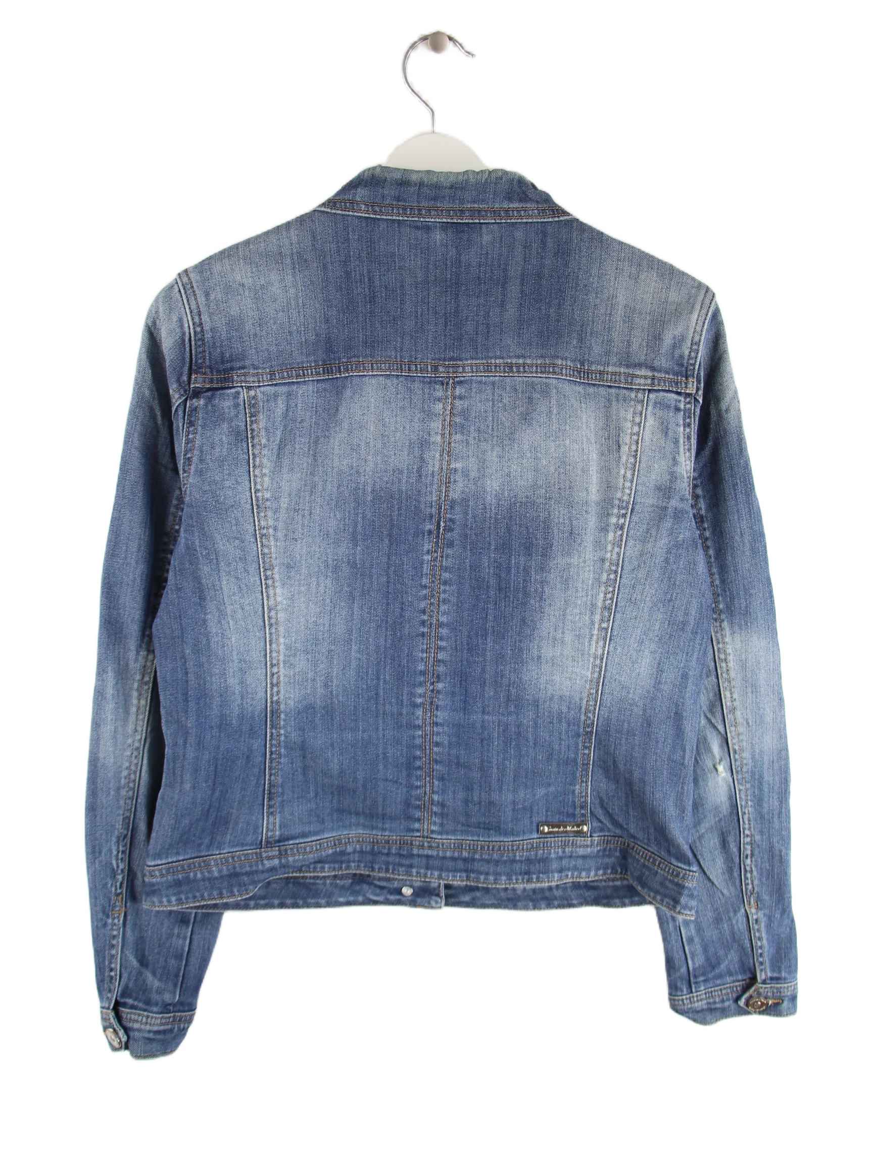 Vintage Jeansjacke Blau S – Rückseite