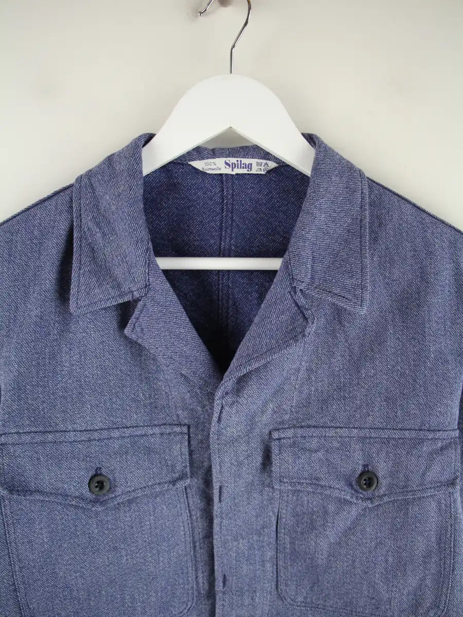 Vintage Jeansjacke Lila M – Detailansicht Vorderseite