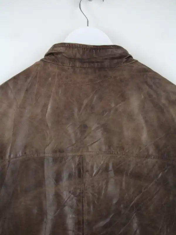 Vintage Lederjacke Braun L – Detailbild 1