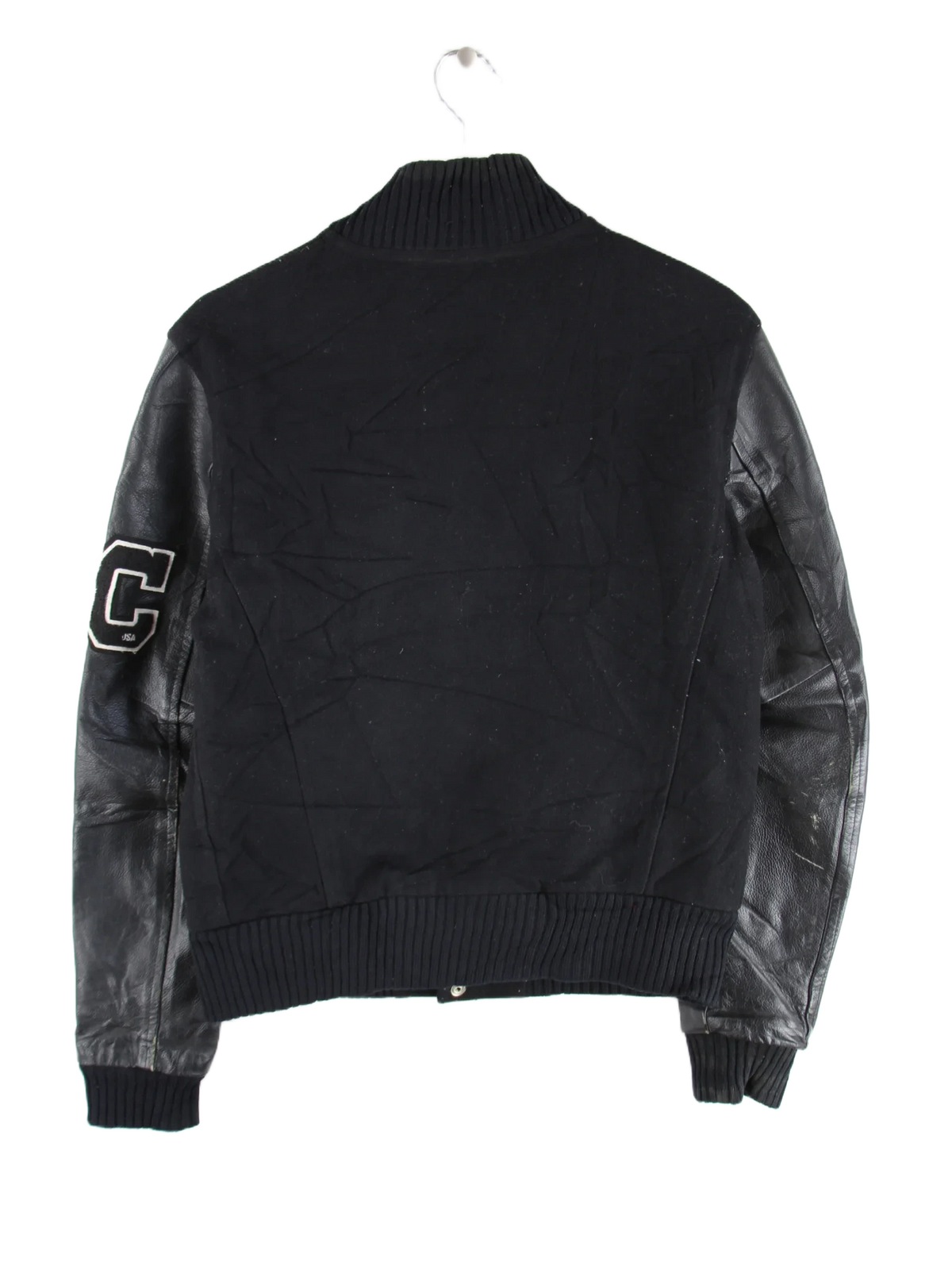 Vintage Lederjacke Schwarz XS – Rückseite