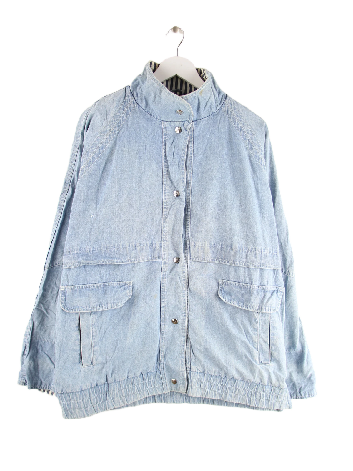 Vintage Leichte Jacke Blau L – Vorderseite