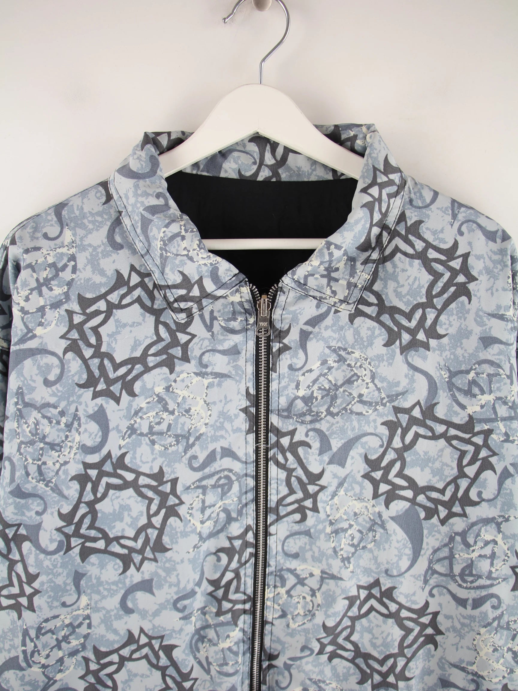 Vintage Leichte Jacke Blau XL – Detailansicht Vorderseite