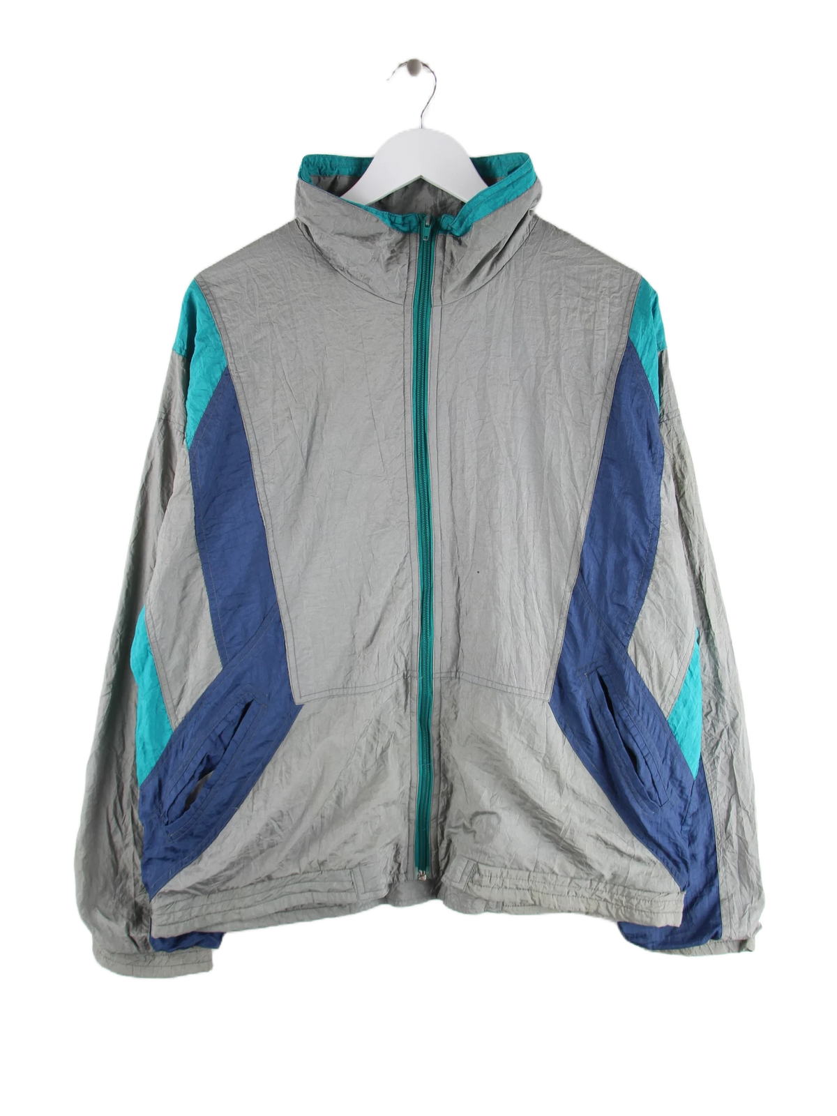 Vintage Leichte Jacke Grau M – Vorderseite