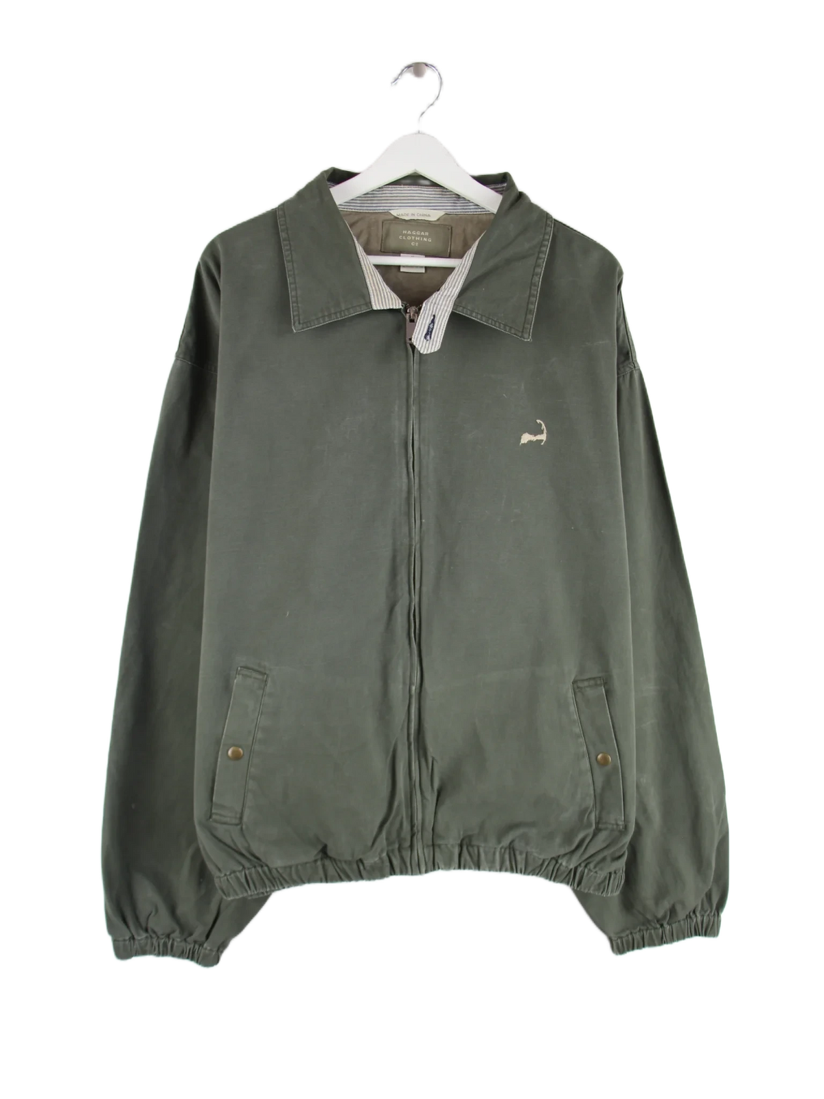Vintage Leichte Jacke Grün XL – Vorderseite
