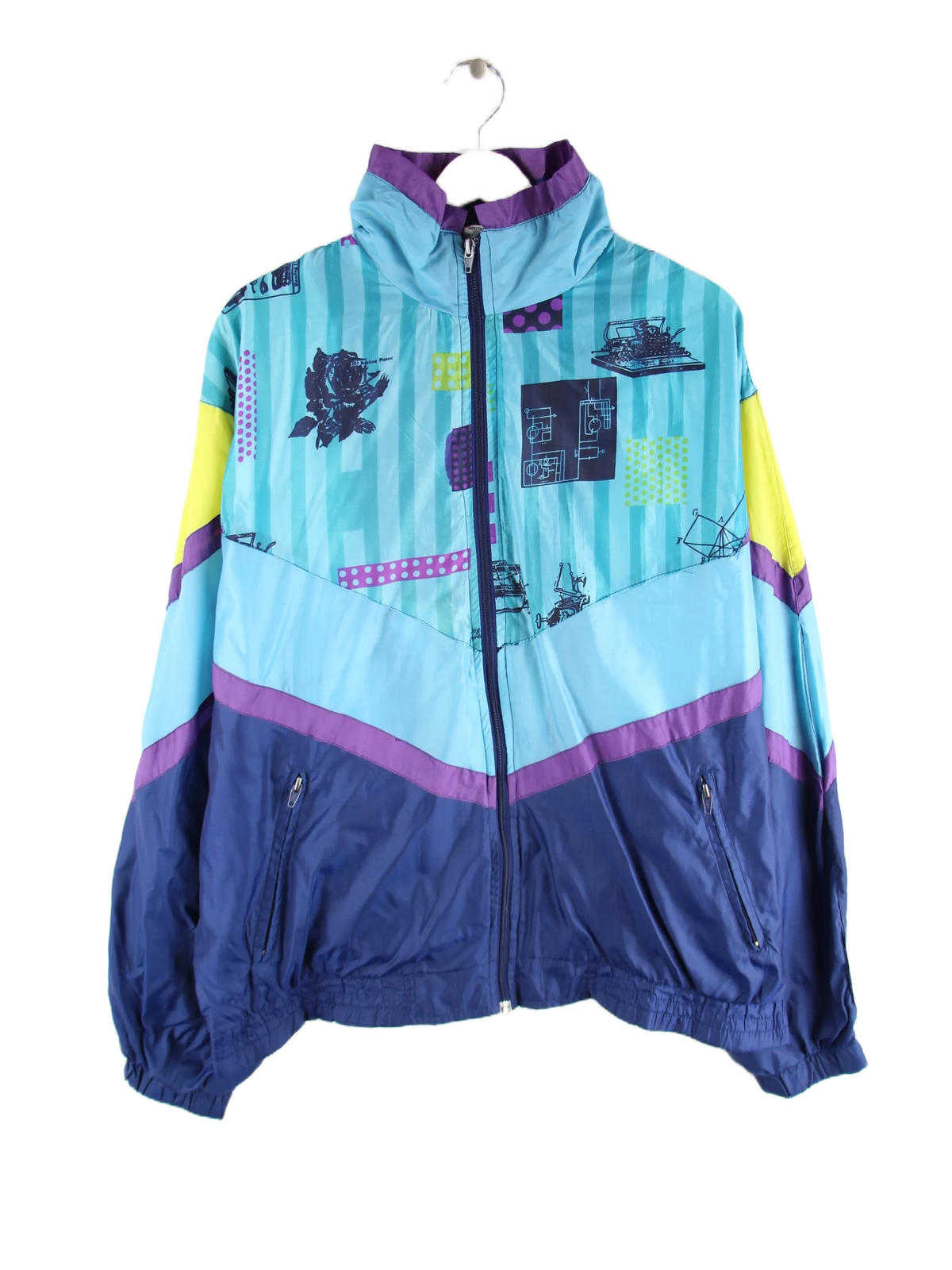 Vintage Leichte Jacke Mehrfarbig XL – Vorderseite