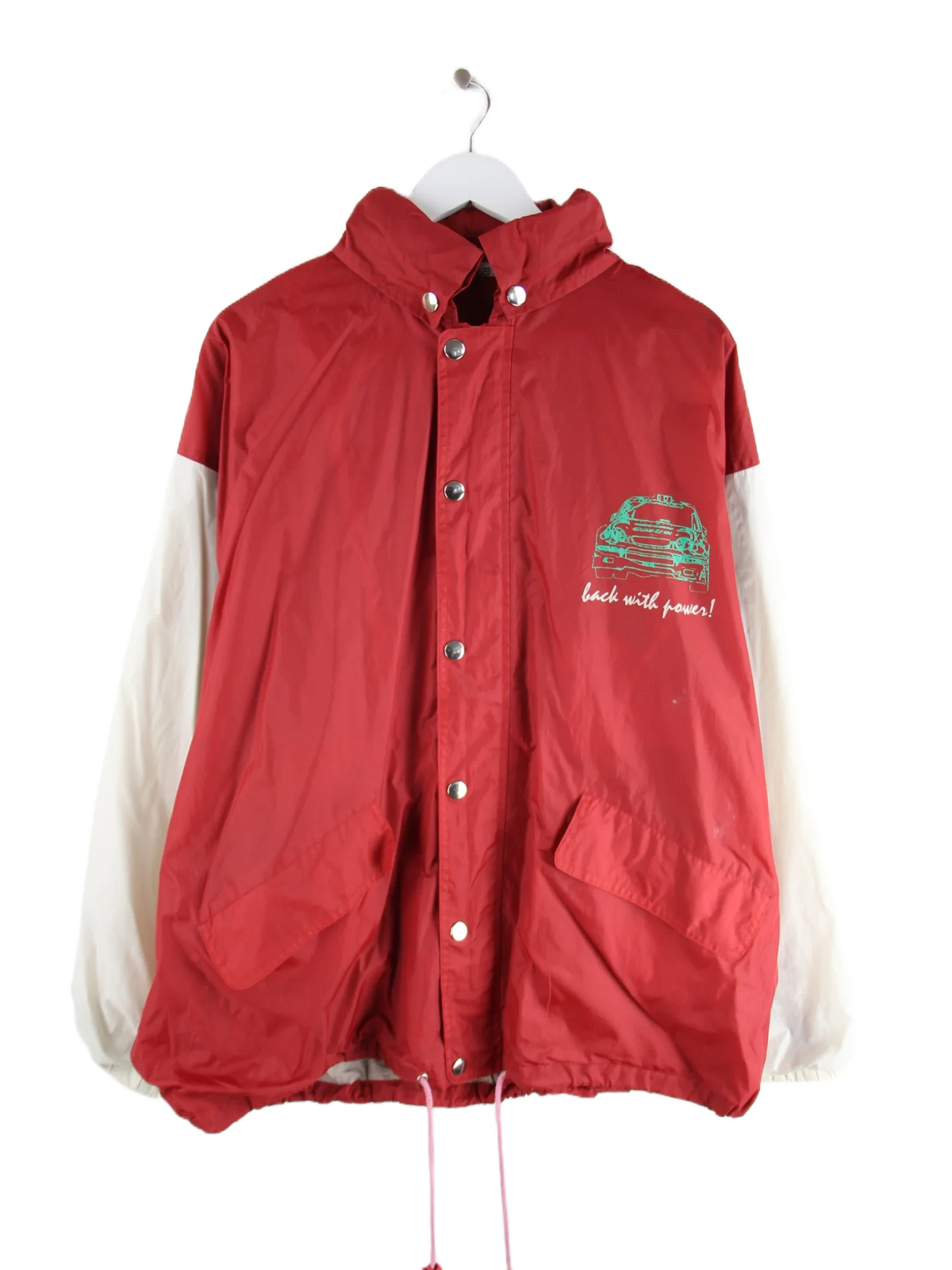 Vintage Leichte Jacke Rot XXL – Vorderseite
