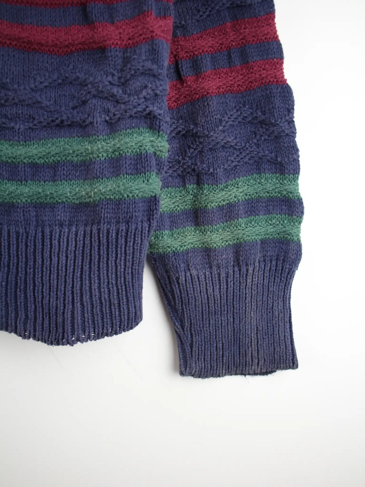 Vintage Pullover Blau XL – Detailansicht Vorderseite