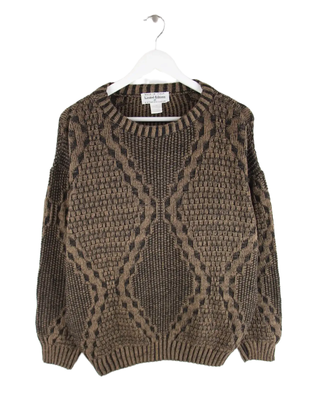 Vintage Pullover Braun M – Vorderseite