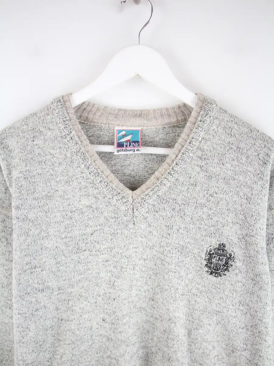 Vintage Pullover Grau L – Etikett
