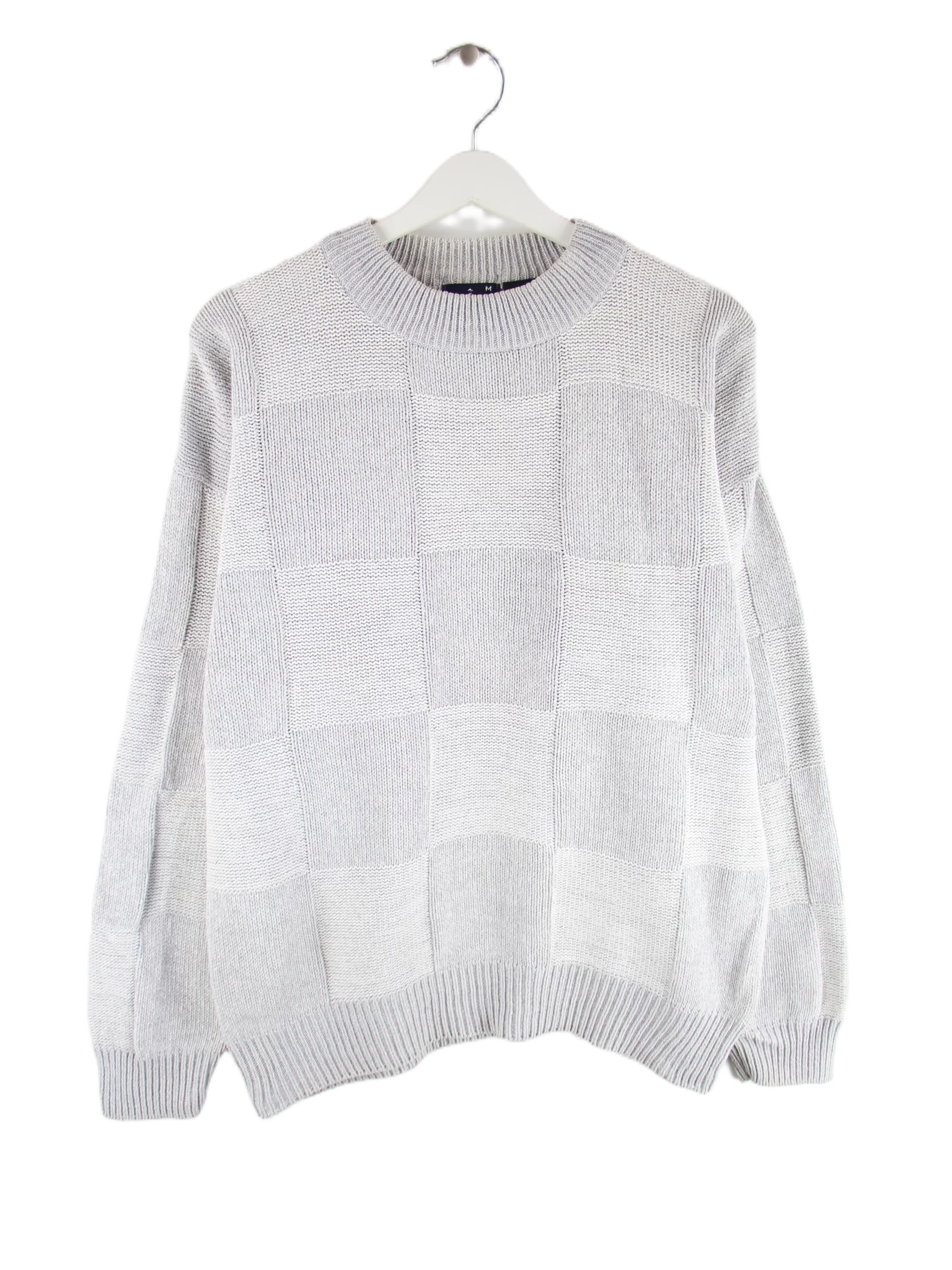 Vintage Pullover Grau M – Vorderseite