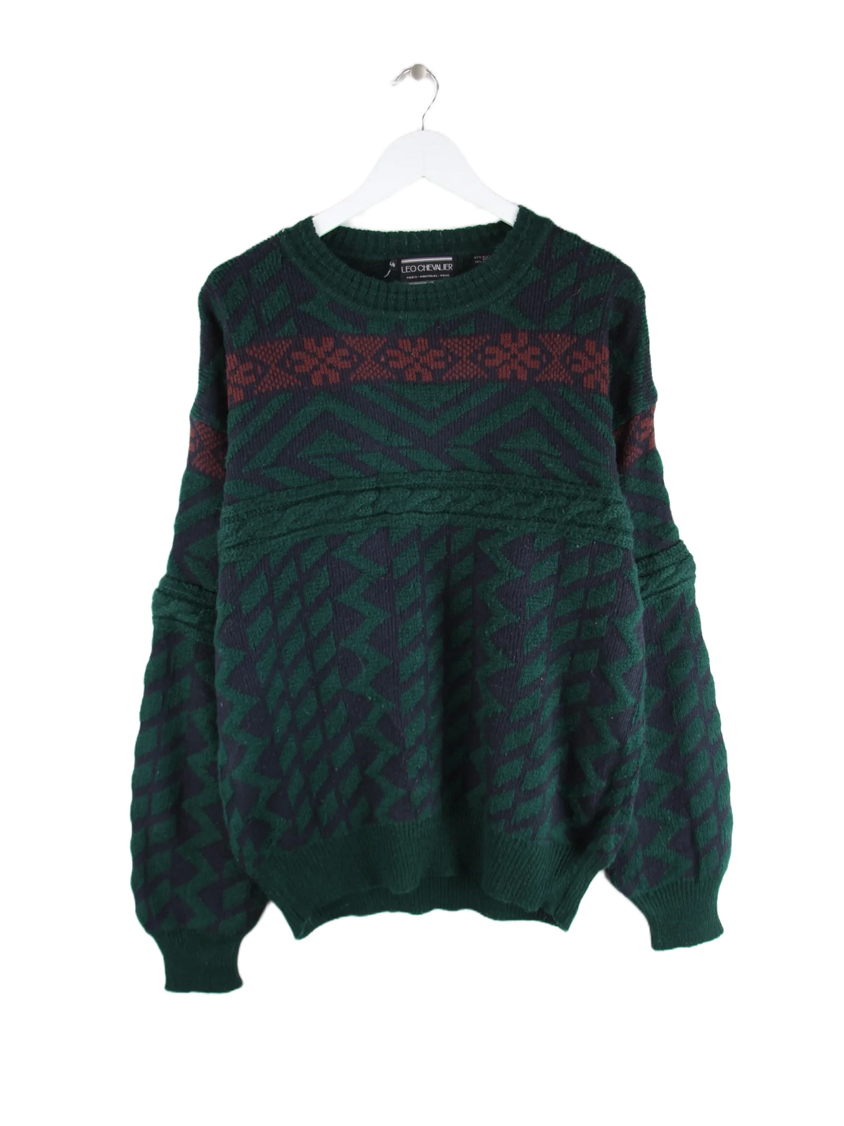 Vintage Pullover Grün L – Vorderseite