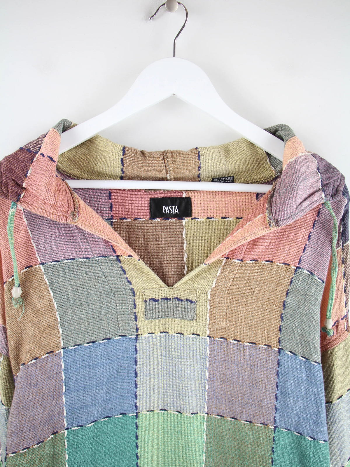 Vintage Pullover Mehrfarbig One Size – Detailansicht Vorderseite