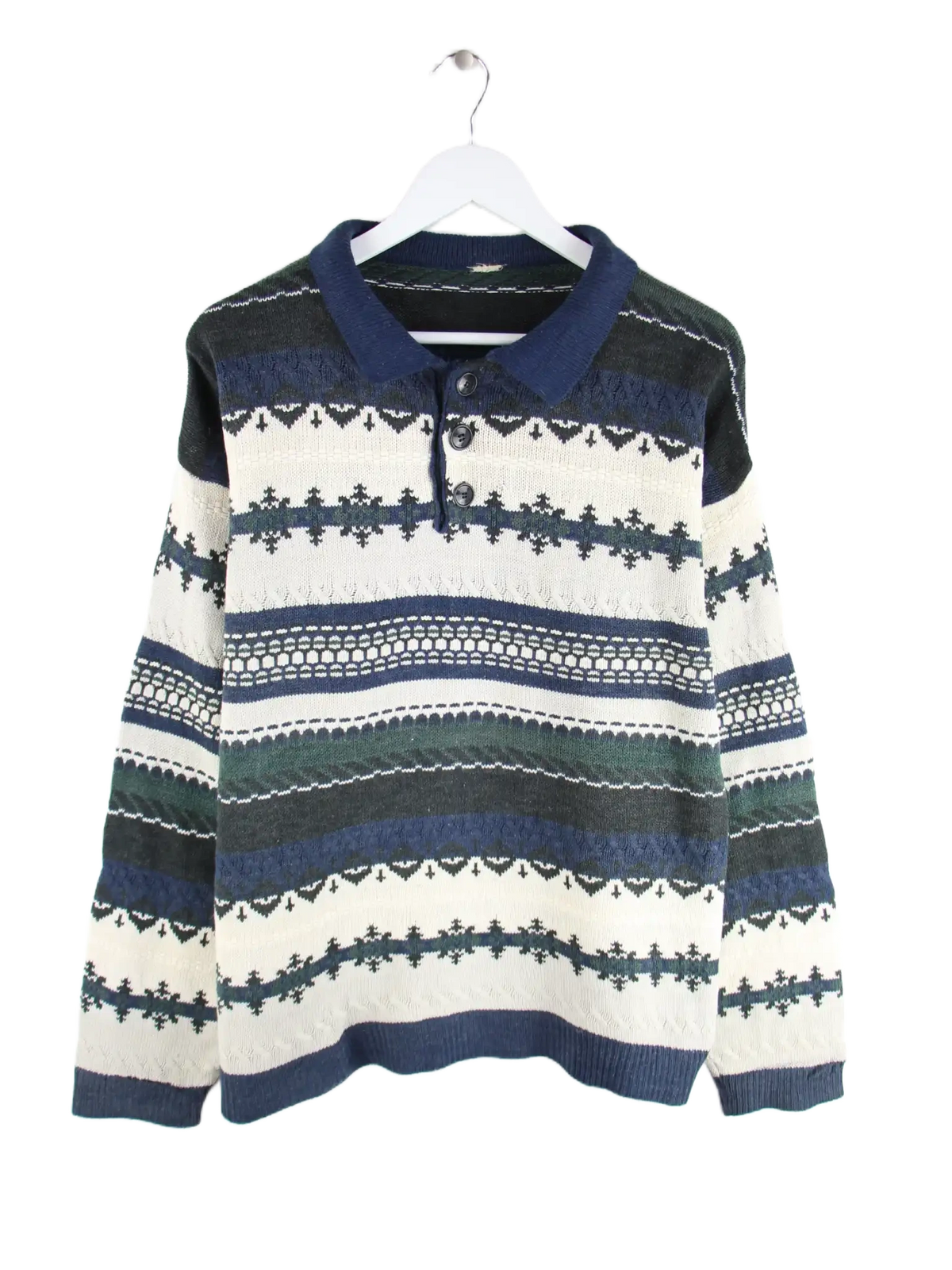Vintage Pullover Mehrfarbig XL – Vorderseite