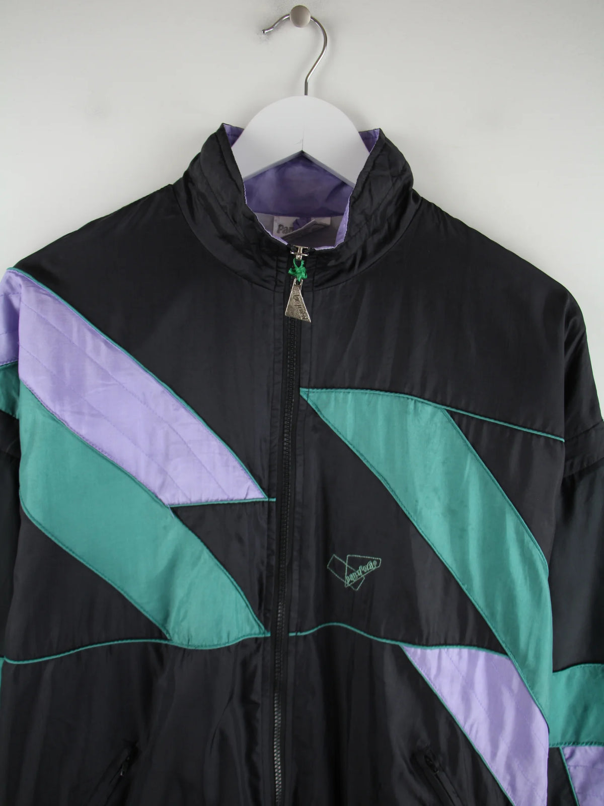 Vintage Trainingsjacke Mehrfarbig S – Detailansicht Vorderseite