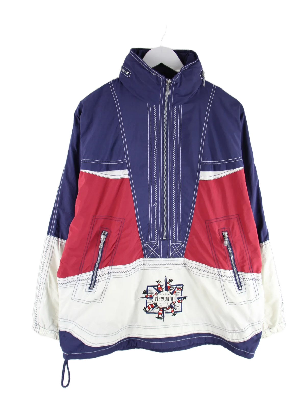 Vintage Windbreaker Mehrfarbig L – Vorderseite