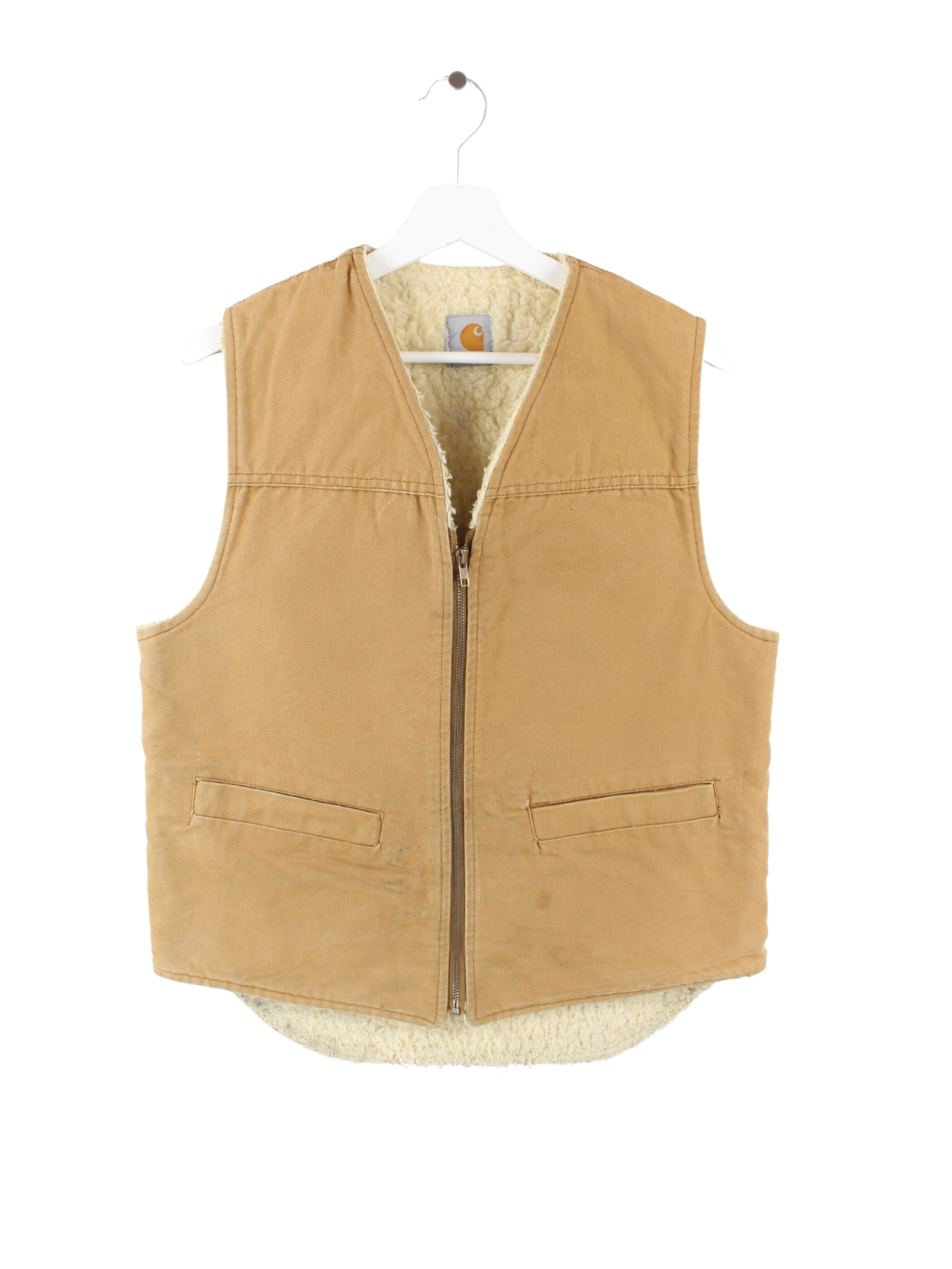 beige carhartt vest