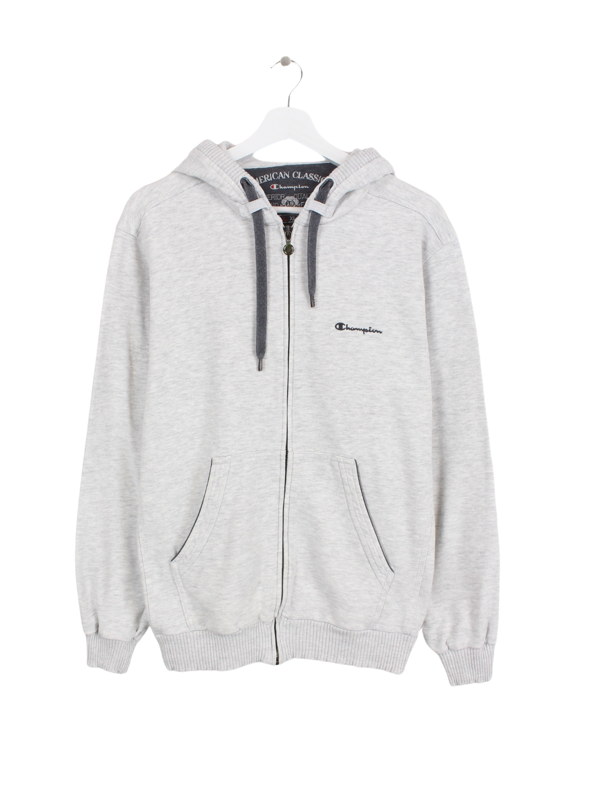 Grey champion zip up hoodie hot sale