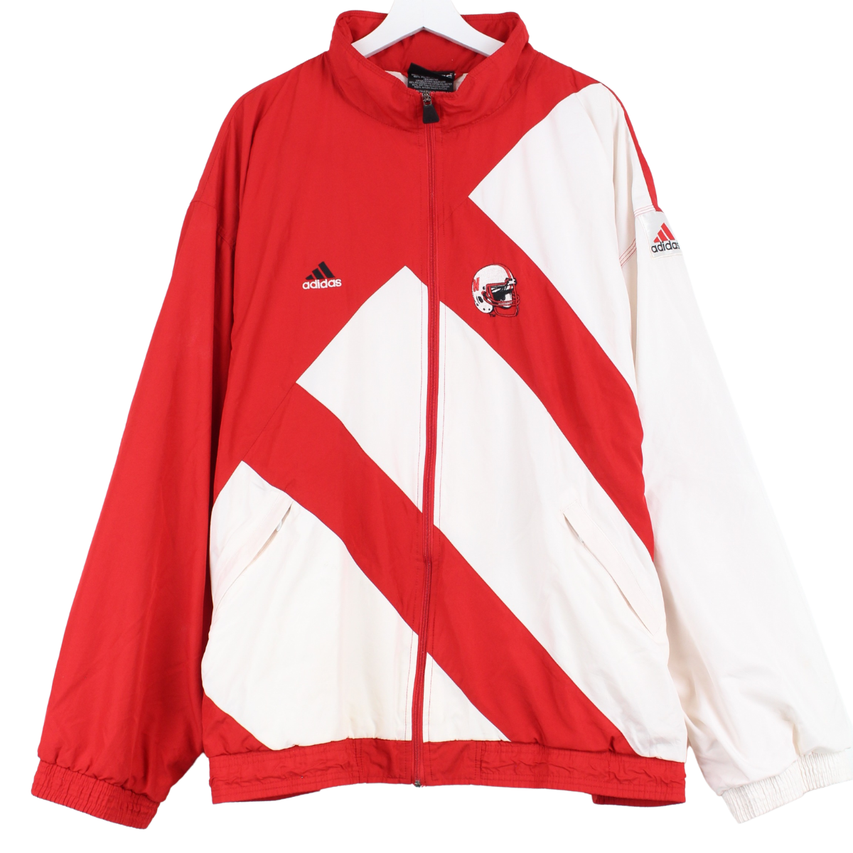 Adidas 90s Nebraska Trainingsjacke Rot Wei XXL Peeces adidas-90s-nebraska-trainingsjacke-rot-wei-xxl-peeces
