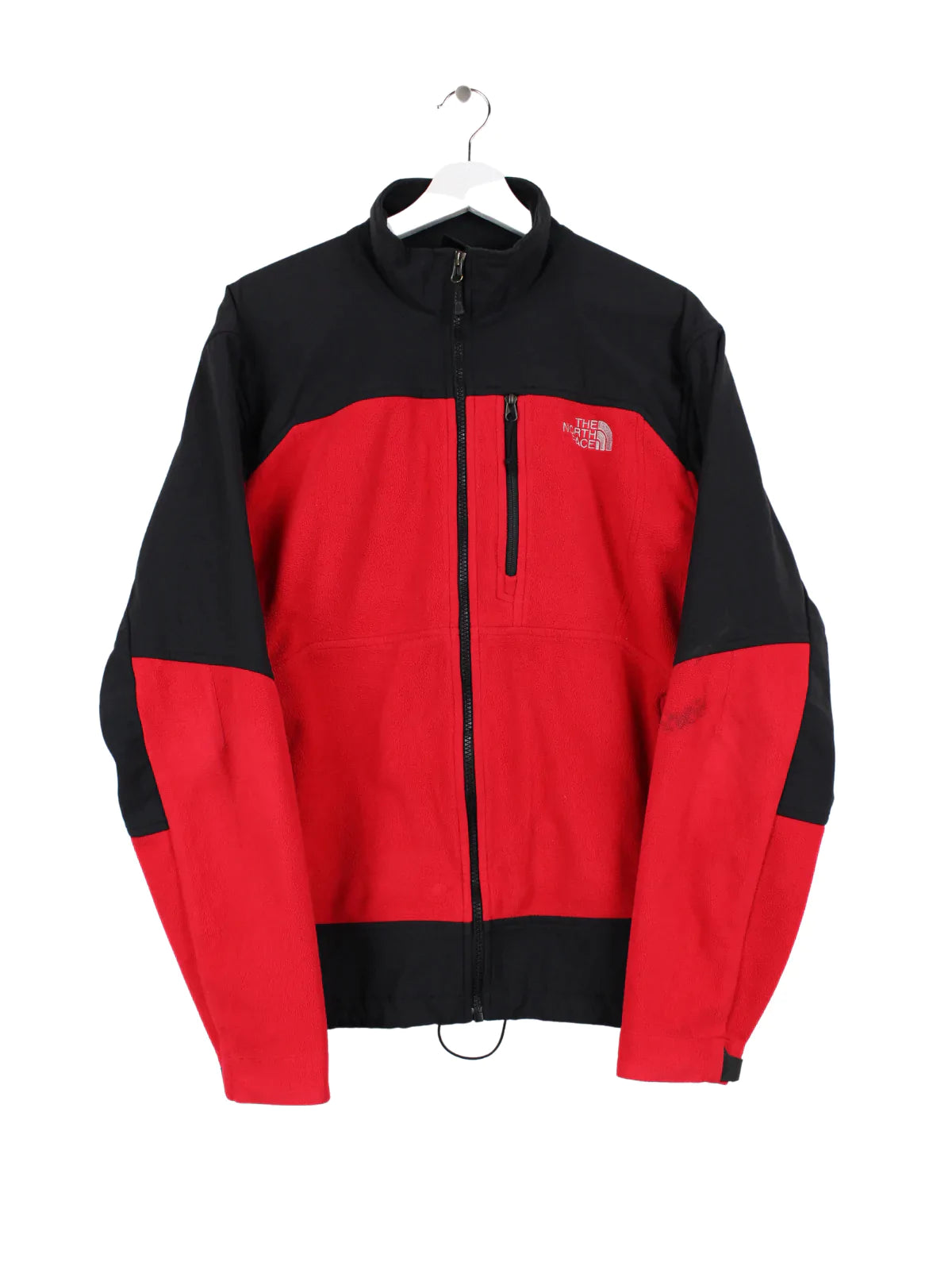 North face red clearance and black fleece jacket