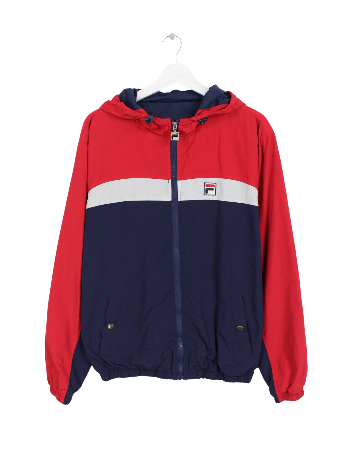Fila red white and blue windbreaker sales