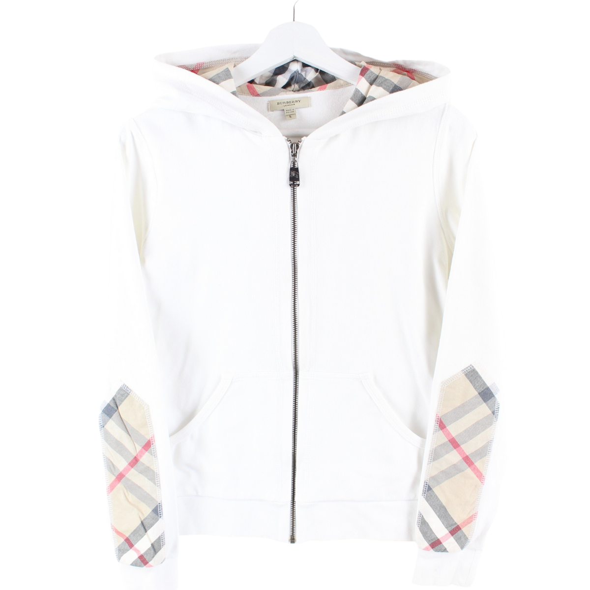 Burberry Women's Zip Hoodie White L – Peeces