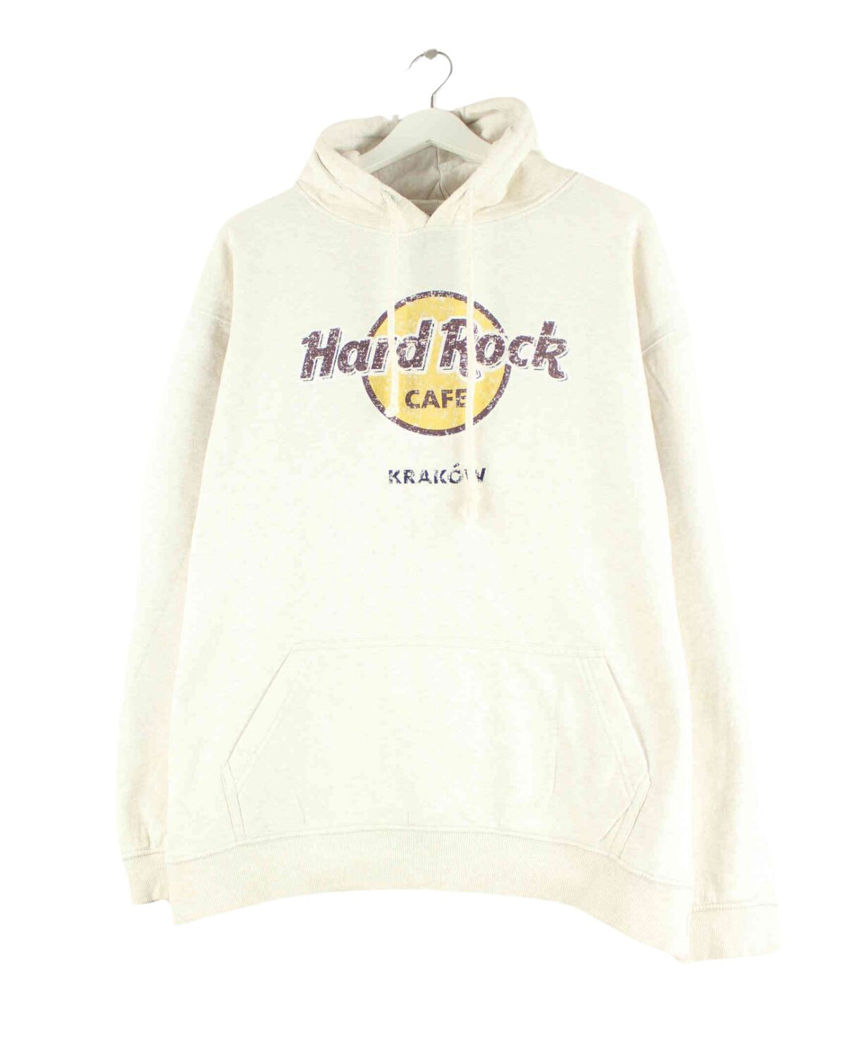Hard Rock Cafe Krakau Print Hoodie Beige XL (front image)